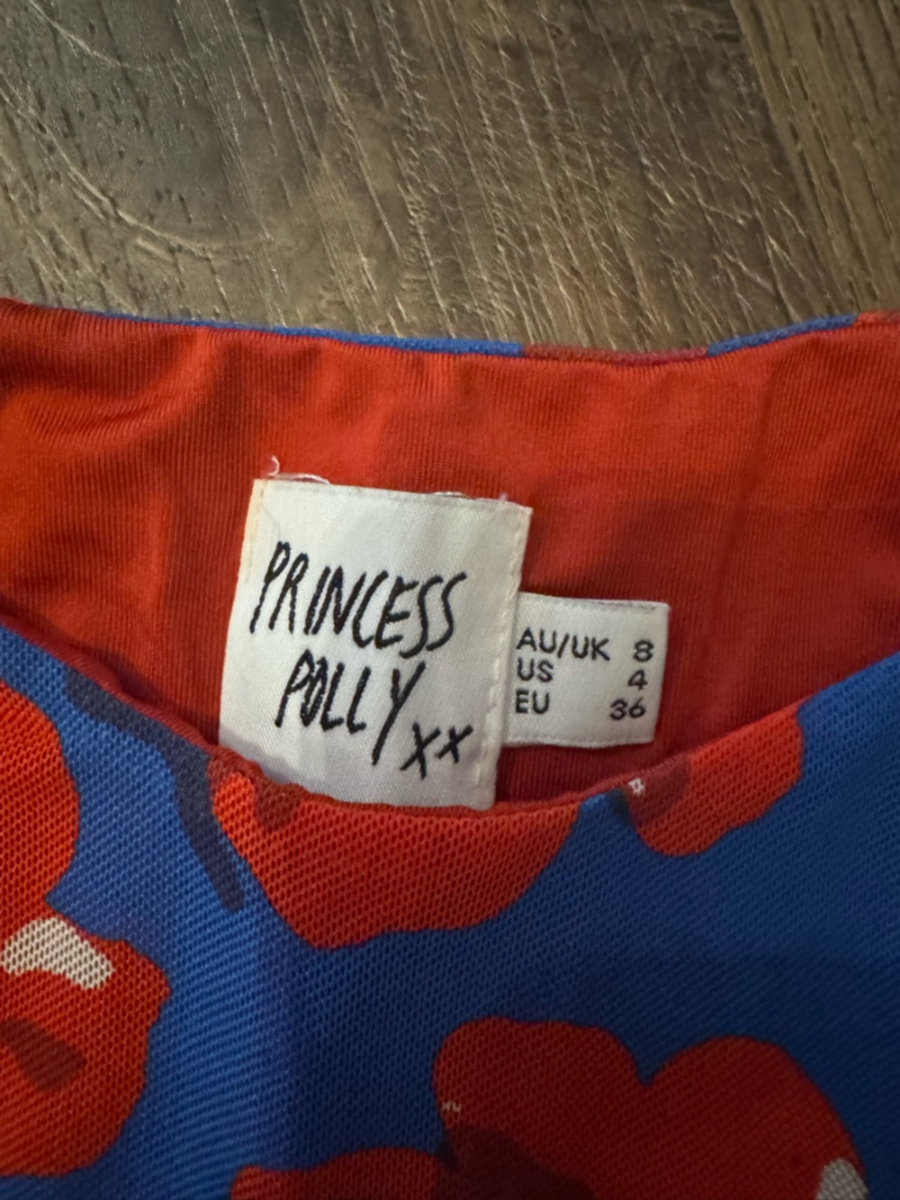 Princess Polly Blue and Red Floral Top - Picture 2 of 6